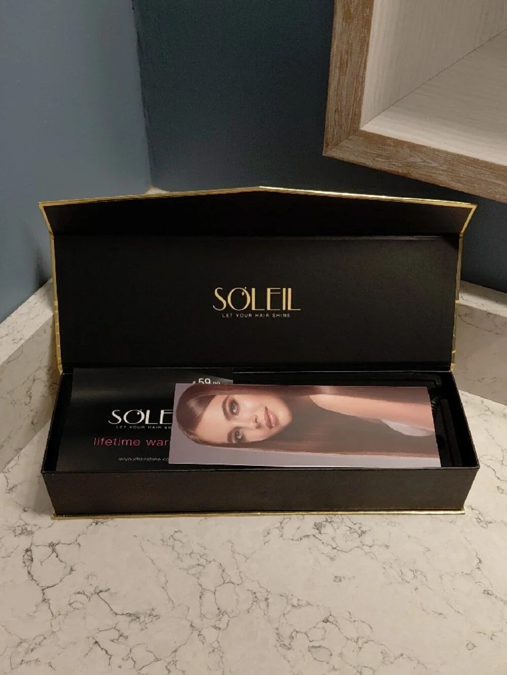 NEW SO'LEIL Pro Flat Iron Soft Baby Pink Soleil Ceramic Magnetized Plates